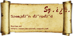 Szemján Árpád névjegykártya